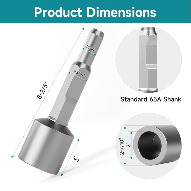 YOSIGHT 65A Shank T-Post Driver, 2 Inch Diameter Head, 8-2/3 Inches Long Ground Rod Driver, 40Cr Post Adapter, Ideal for Driving T Posts, Fence Posts and Ground Rods - Image 5